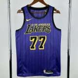 20-21 Lakers DONCIC #77 Purple Top Quality HotPressing NBA Jersey(圆领)