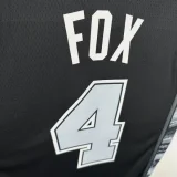 22-23 SA Spurs FOX #4 Black Top Quality Hot Pressing NBA Jersey (Trapeze Edition)飞人版
