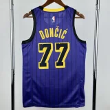 20-21 Lakers DONCIC #77 Purple Top Quality HotPressing NBA Jersey(圆领)