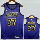 20-21 Lakers DONCIC #77 Purple Top Quality HotPressing NBA Jersey(圆领)