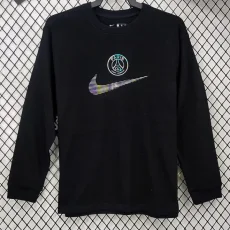 24-25 PSG High Quality Black Casual Long sleeve T-shirt NK