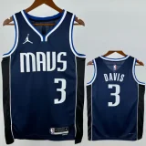 22-23 Dallas Mavericks DAVIs #3 Royal Blue Top Quality Hot Pressing NBA Jersey (Trapeze Edition)飞人版