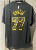 24-25 Lakers DONCIC #77 Black High Quality Casual T-Shirt