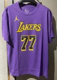 24-25 Lakers DONCIC #77 Purple High Quality Casual T-shirt
