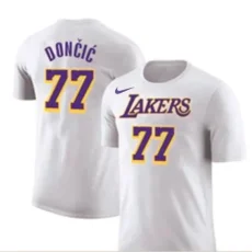24-25 Lakers DONCIC #77 White High Quality Casual T-shirt