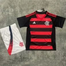 25-26 Flamengo Home Kids Soccer Jersey