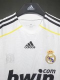 2009-2010 RMA Home Player Version 长袖球员 Long Sleeve Retro Soccer Jersey
