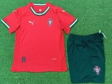 25-26 Portugal Home Kids Player Version Soccer Jersey*PM(球员童装)