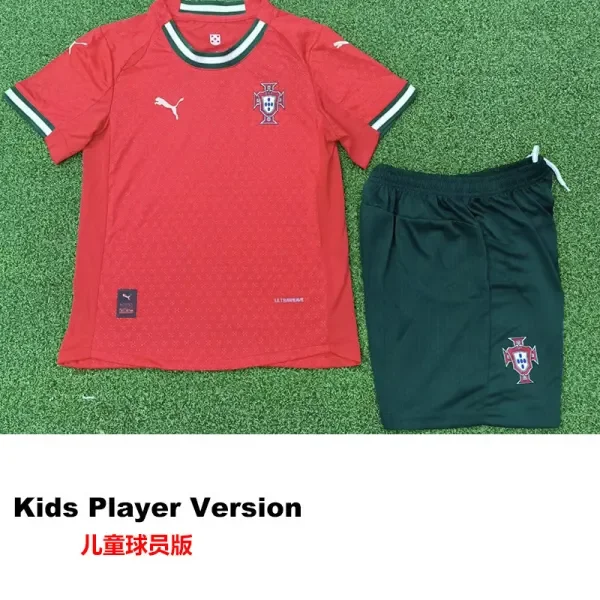 25-26 Portugal Home Kids Player Version Soccer Jersey*PM(球员童装)