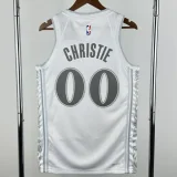 24-25 Dallas Mavericks CHRISTIE #00 White City Edition Top Quality Hot Pressing NBA Jersey
