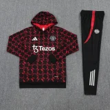 24-25 Man Utd Red Black Hoodie Tracksuit (卫衣套装)