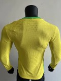 25-26 Brazil W Home Long Sleeve Player Version Soccer Jersey(长袖球员)
