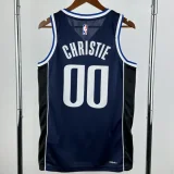 22-23 Dallas Mavericks CHRISTIE #00 Royal Blue TopQuality Hot Pressing NBA Jersey (Trapeze Edition)飞人版