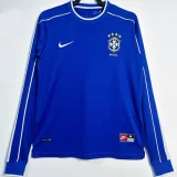 1998 Brazi1 Away Long Sleeve Retro Soccer Jersey (长袖)