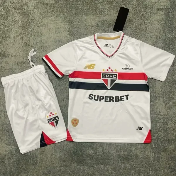 25-26 Sao Paulo Home Kids Soccer Jersey