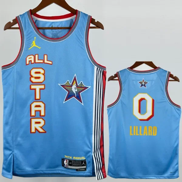 25-26 ALL-STAR LILLARD #0 Light blue Top Quality Hot Pressing NBA Jersey