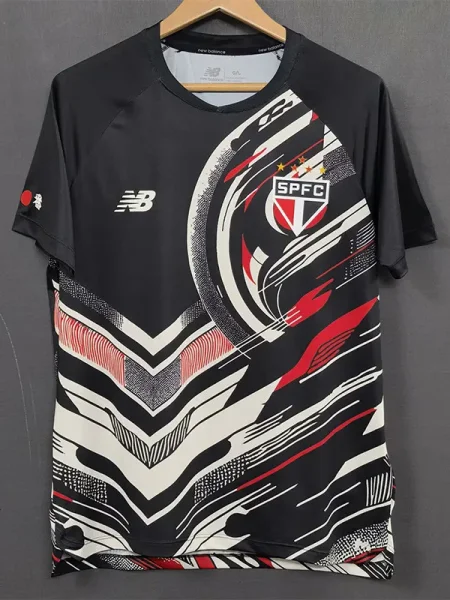 25-26 Sao Paulo Red Black Training shirts*多彩