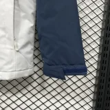 24-25 PSG Jordan Cotton Thickened warm Blue White Outdoor Jackets #P7加棉冲锋衣