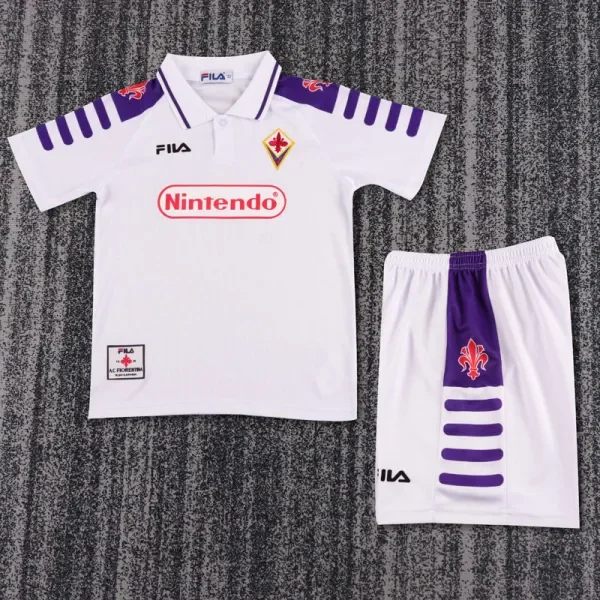 1998-1999 Fiorentina Away Kids Retro Soccer Jersey