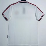 1998 Man Utd White Retro Retro Soccer Jersey