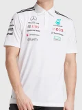 2025 F1 MMercedes White Polo Racing Suit(有领)