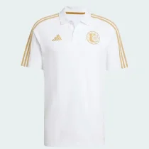 25-26 Tigres UANL White Polo short Sleeve