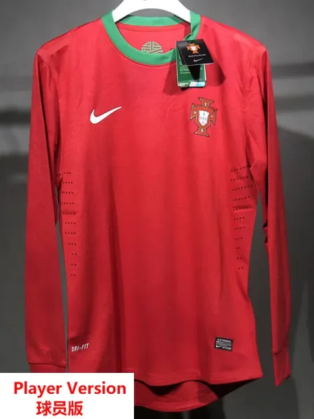 2012 Portugal Home Player Version 长袖球员 Long Sleeve Retro Soccer lersey
