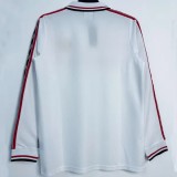 1998 Man Utd White Long sleeve Retro Soccer jersey (长袖)