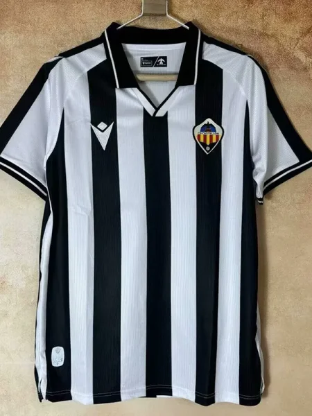 25-26 UD Levante Black White Fans Soccer Jersey