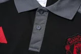 25-26 Man Utd Black Polo Tracksuit