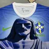 25-26 Brazil Blue Special Edition Fans Soccer Jersey *基督像