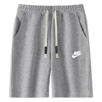 2025 NK Grey Pure Cotton Fabric Casual Short Pants