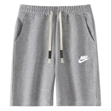 2025 NK Grey Pure Cotton Fabric Casual Short Pants