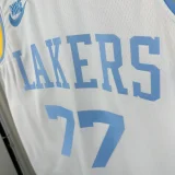 22-23 Lakers DONCIC #77 White Retro Top Quality Hot Pressing NBA Jersey
