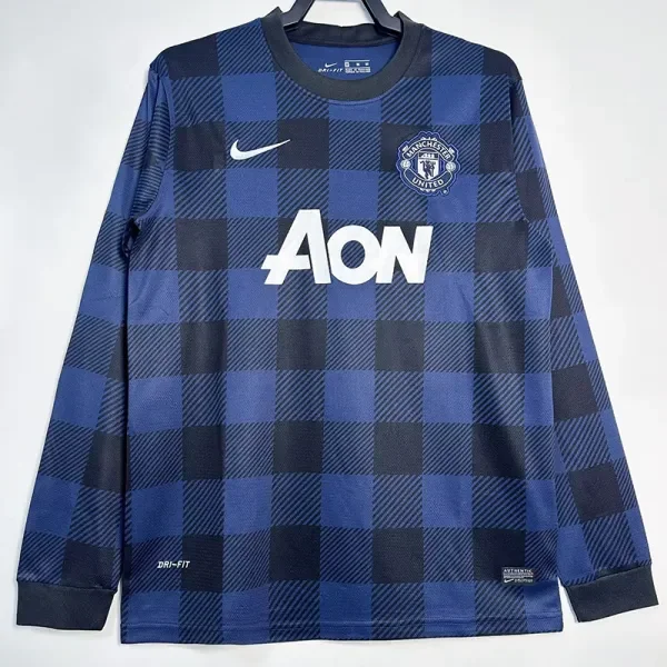 2013-2014 Man Utd Away Long Sleeve Retro Soccer Jersey(长袖)