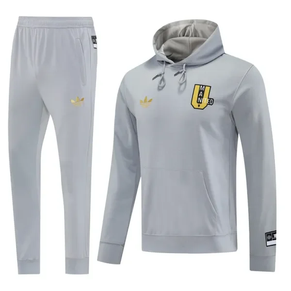 24-25 Man Utd Grey Hoodie Tracksuit (卫衣套装)