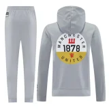 24-25 Man Utd Grey Hoodie Tracksuit (卫衣套装)