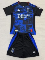 25-26 San Jose Earthquakes Home Kids Soccer Jersey*带章