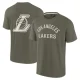24-25 Lakers LOS ANGELES Army green High Quality Casual T-shirt