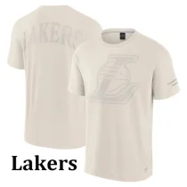 24-25 Lakers Milky White High Quality Casual T-shirt