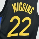 24-25 WARRIORS WIGGINS #22 Black Top Quality Hot Pressing NBA Jersey (Trapeze Edition)飞人版