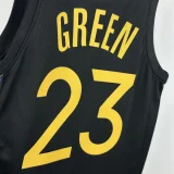 24-25 WARRIORS GREEN #23 Black Top Quality Hot Pressing NBA Jersey (Trapeze Edition)飞人版