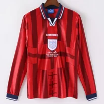 1998 England Away Retro Long sleeve Soccer Jersey (长袖)