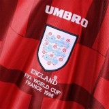 1998 England Away Retro Long sleeve Soccer Jersey (长袖)