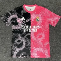 25-26 RMA Pink Black Special Edition Fans Training shirts  粉龙纹