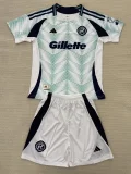 25-26 New England Revolution Home Kids Soccer Jersey (带章)