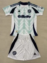 25-26 New England Revolution Home Kids Soccer Jersey (带章)