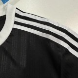 2025 AD Casual Black Fans Training shirts *三叶草