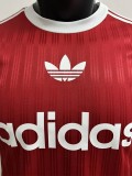 2025 AD Casual Red Player Version Training shirts *三叶草