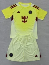 25-26 Inter Miami Light Yellow GoalKeeper Kids Soccer Jersey